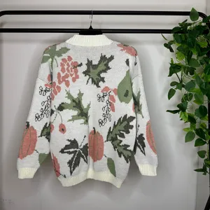 Vintage VTG Bay Point Threads Pumpkin Fall Knit 100% Acrylic Sweater M Medium thumbnail 2