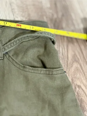 Levis Premium XL Straight Olive Green Baggy Wide Leg‎ Pants W26 L29 Y2K thumbnail 6