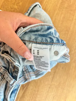 Light Wash American Eagle Jean shorts  thumbnail 4