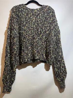 NWT Free People Multicolor Speckled Chunky Button Flea Market Cardigan Size M thumbnail 3