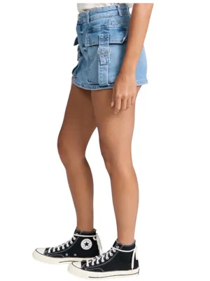 NWT- Free People We The Free Denim Cargo Skort - Sz 28 thumbnail 3