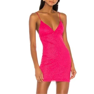 Revolve Superdown Sydney Sparkle Mini Dress in Pink‎ sz small thumbnail 3