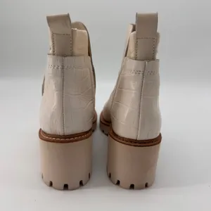 Dolce Vita Huey H2O Cream Ivory Croc Leather Block Heel Chelsea Ankle‎ Boots 6.5 thumbnail 7