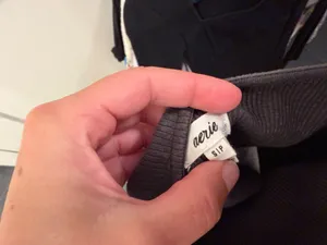 Aerie Dark Gray Ribbed Top thumbnail 3