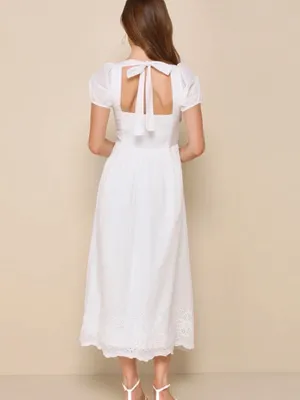 New Lulus Stylish Merriment Puff Sleeve Embroidered Midi Dress Sz XXL Cottagecor thumbnail 11