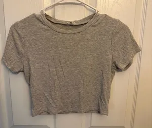 Garage Gray Ribbed Baby Tee thumbnail 1