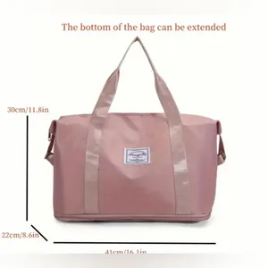 Lightweight Expandable Shoulder Weekender Overnight Bag Green thumbnail 3