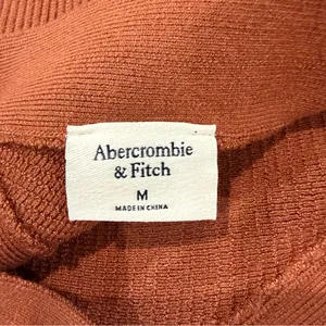 Abercrombie & Fitch Ottoman Ribbed Twist Crop Top Tank Women’s Medium Terracotta thumbnail 7