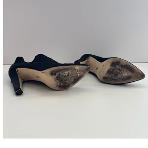 Ava & Aiden Ankle Boots Size 8.5 Black Faux Fur 4in Heel Goth Y2K Witchy Cosplay thumbnail 4