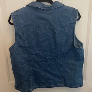 Orvis Womens Denim Vest Medium Wash Button Front Large Western Coastal Cowgirl thumbnail 7