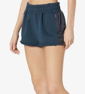 FREE PEOPLE MOVEMENT Half Way There Shorts! Women’s M! Navy on navy! Like new! thumbnail 1