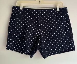 🛎️ Clearance J.Crew Navy-White Polka Dot Short Size-8 thumbnail 1