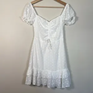 Princess Polly Mikail White Embroidered Mini Dress Size 2 Milkmaid Cottage‎ Y2K thumbnail 2