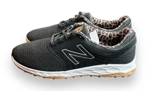 New Balance Women Sz 6.5 Fresh Foam Breathe Golf Shoes Black/Animal NBGW4002BKA thumbnail 1