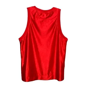 Nike Icon Jersey Tank Top Sleeveless Crew Neck Sequins Gold Red Women's L NWOT thumbnail 6