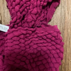 Zara Womens Purple Popcorn One Shoulder Crop Top XS S Bust 28” 30” NWT New thumbnail 2