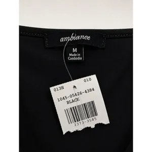 Ambiance Black Stretch Cami Romper Adjustable Straps Fitted Shorts NWT M thumbnail 4