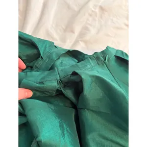 Super Skirt Pleated Midi Emerald Green Shimmer Taffeta High‎ Waisted Small thumbnail 6