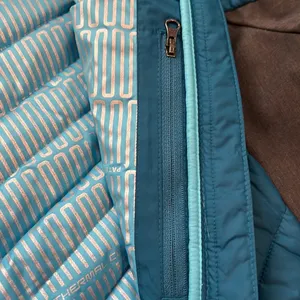 Columbia Termal Coil mid length coat Teal blue w/gray sleeves/side detail Size M thumbnail 9