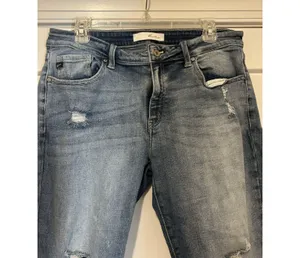 Kancan Women’s Size 15 / 31 Med Wash Distressed Estilo Jeans High Rise Tapered thumbnail 2