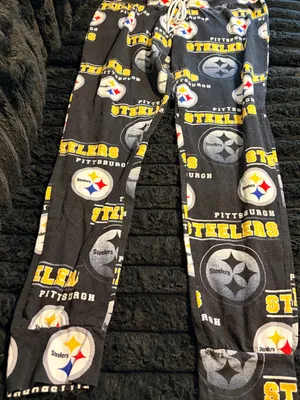 Pittsburgh Steelers Logo Lounge Pants - Black with Yellow Accents thumbnail 1