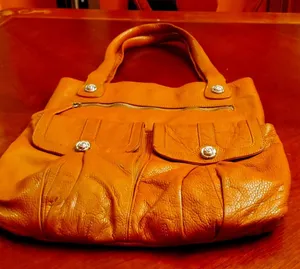Rough Roses leather Bag Tan thumbnail 1