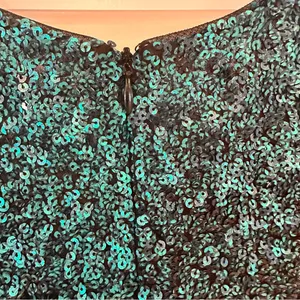 Alice And Olivia Sequins Tank Dress Sz 4 Mini Aqua Embellished Sleeveless thumbnail 7