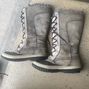 Sorel Cate the Great Tall Winter Boots, Leather Waterproof, Size 6 And thumbnail 3