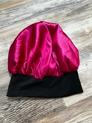REVOLVE Hot Pink Satin Bonnet with Black Trim thumbnail 2