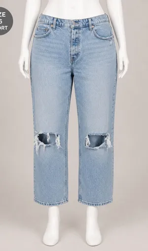 Abercrombie & Fitch High Rise Distressed Mom Jeans‎ Size 16 thumbnail 1