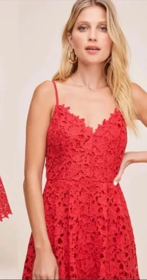 ASTR The Label LACE A LINE MIDI DRESS Sz: S thumbnail 1