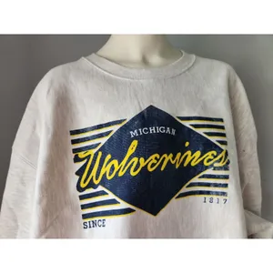 NEW 2XL Champion‎ Michigan Wolverines Reverse Weave Cropped Pullover Sweatshirt thumbnail 14