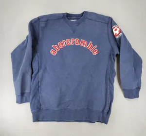 Abercrombie Sweatshirt Womens XL Blue Vintage Y2K Soccer Patch Crewneck Pullover thumbnail 1