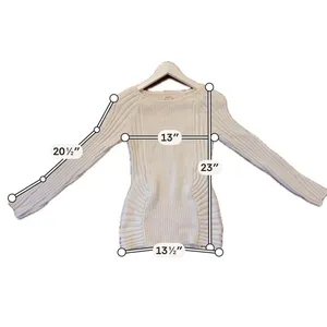 Sundance ribbed off white fitted sweater size xs thumbnail 7