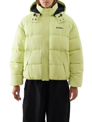 iets frans... Lime Hooded Puffer Jacket Yellow Size M thumbnail 5