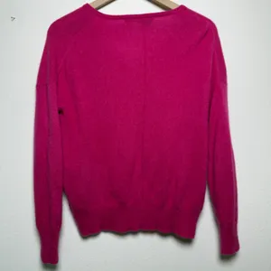 360 Cashmere Women 100% Cashmere Sweater Small Pink V-Neck Long Sleeve Kidcore thumbnail 7