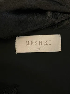 Meshki Dress Womens XS Black Strapless Satin Open Back Maxi Bodycon Formal thumbnail 11