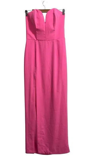 Amanda Uprichard x Revolve Cherri Strapless Maxi Gown In Shocking Pink thumbnail 3