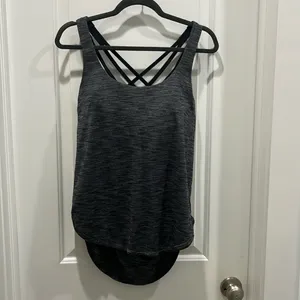 Lululemon Slay the Studio 2-in-1 Tank Gray & Black Sz 10 thumbnail 3