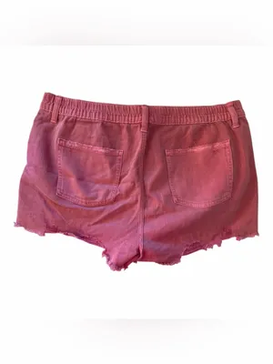 Aerie Distressed Pink Denim Shorts thumbnail 2