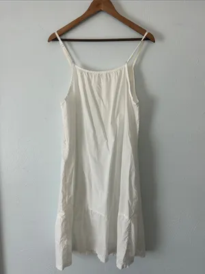 White Lace-Trim Cotton Chemise Slip thumbnail 5
