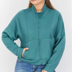 Universal thread green quarter zip pullover sweater crop XXL thumbnail 1