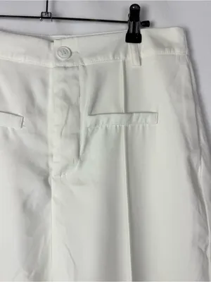 Boutique White Wide Leg Tailored Fit High Rise Trouser Pants M thumbnail 3