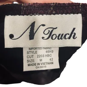 N Touch Vintage 90s Whimsygoth Autumn Fall Moody Artsy Witchy Leaf Stretch Top thumbnail 7