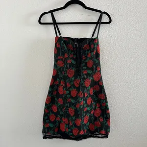 For Love and Lemons Victoria's Secret Floral Viviene Corset Mini Dress Medium thumbnail 2