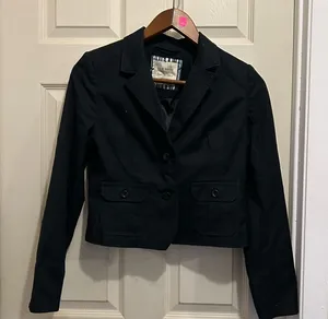 Old Navy Navy Fitted Blazer - medium thumbnail 1
