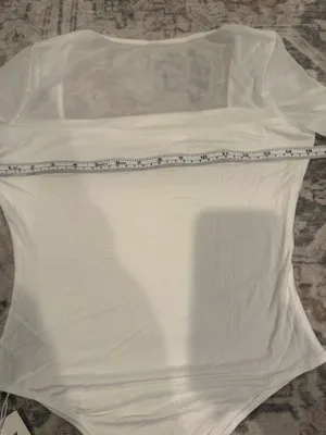 Sheer Mesh White bodysuit Size M thumbnail 6