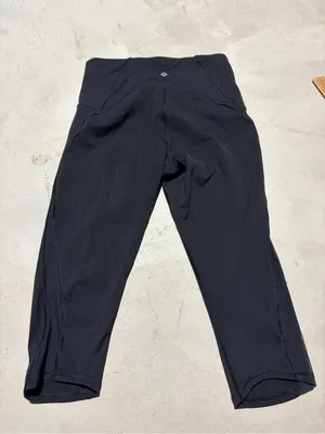 Lululemon train times crop Black leggings 8 thumbnail 7