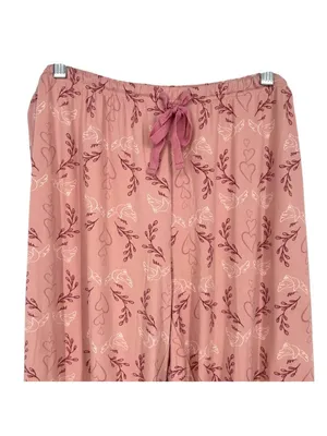 Pajamagram Pink Heart Dove Print Tank Top Pajama Pants Set Size Large NWT thumbnail 4