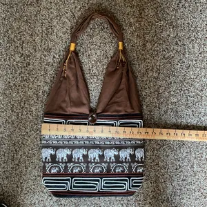 Elephant Print Boho Hobo Shoulder Bag Brown Tribal Ethnic Tote Purse Women thumbnail 10